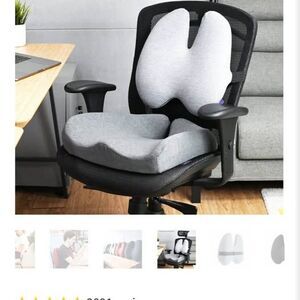 Cushion Lab Set - Memory Foam Back Relief & Cloud Cradle Chair Pads